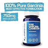 100% Pure Garcinia Cambogia 60% HCA 750mg x 60 Capsules, Pure Weight Loss Extract, High HCA Extract