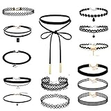 Prohouse Womens Black Velvet Choker Necklace for Women Girls Lace Choker Gothic Tattoo Necklaces