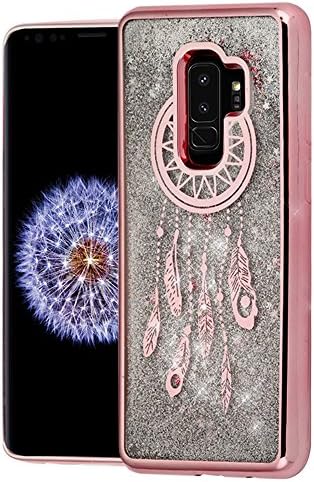 Samsung Galaxy S9 Plus Case, JoJoGoldStar Liquid Glitter Design Slim Fit Polycarbonate TPU Soft Cover - Rose Gold Dream Catcher