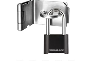 WULALACK Outdoor Combination Lock, Heavy Duty Weatherproof Pad Locks with Code, Resettable Padlock Combination for Sheds Fence, Gate Hasps, Storage Unit