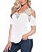 ZANZEA Women Off Shoulder Lace Crochet Flare Bell Long/Short Sleeve Blouse Tops