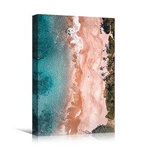 signwin Canvas Wall Art Coastal Aerial View Beach...