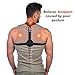 Posture Corrector for Women & Men - Neck Brace - Discreet Slim Under Clothes Back Brace for Upper Back Pain - Shoulder Straightener, Thoracic & Lumbar Support, 2 Wellness eBooks