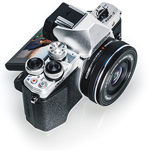 Olympus-OM-D-E-M10-Mark-II-Mirrorless-Digital-Camera-with-14-42mm-EZ-Lens-Silver-64GB-Memory-Microphone-Deluxe-Accessory-Bundle