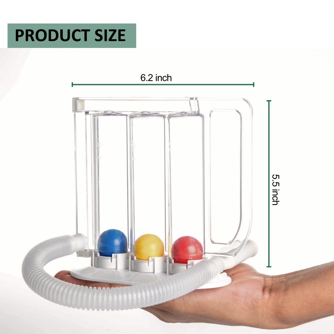 Wonder Care Deep Breathing Lung Exerciser | Incentive Spirometer | Adult Lung Trainer | Inhale Breathing Trainer