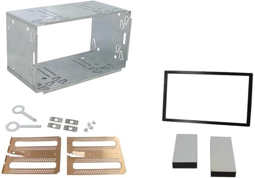 Double 2 DIN Universal Metal Mounting Frame Fitting Cage Car Dvd Player Stereo