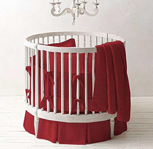 burgundy crib bedding