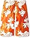 Kanu Surf Big Boys' Voyage Floral Swim Trunk, Orange, Medium (10/12)