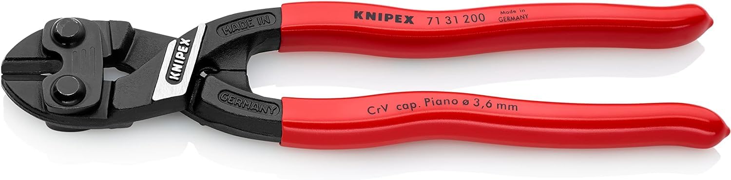 KNIPEX Cobolt Compact Bolt Cutter Self-Service Card with Plastic Coating 200 mm, 71 31 200 SB — image 1