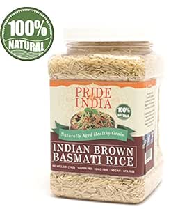 El orgullo de la India - Extra Largo Brown arroz basmati indio ...