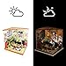 ROBOTIME Miniature Dollhouse Kits DIY Toy House Furniture Kit Wooden Mini House as Birthday Gifts for Kids and Adults