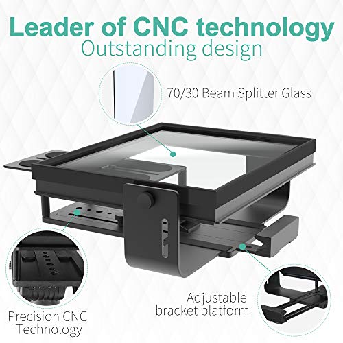 12inch Large Portable Teleprompter Suitable for DSLR/Camcorders, Optical Splitter Glass