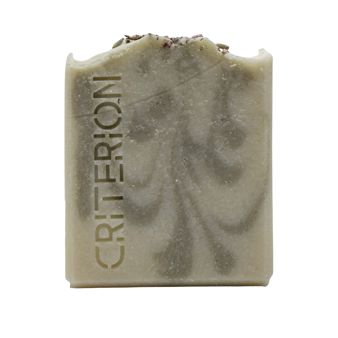 CRITERION Lavender Mineral Spa Sea Salt Soap Bar with French Green Clay - 100% natural & vegan, 160g