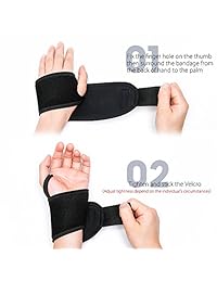 TOO - Muñequeras de apoyo a la compresión, transpirables, para la muñeca, para fitness, presión de banco y levantamiento de pesas