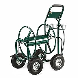 4 wheel garden hose reel cart