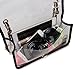 Lam Gallery Women's PVC Clear Purse Handbags for Working Beach Concert Sport Event Clear Bag Turn Lock Chain Bag (Black Trim(Gold Chain and Hardware))