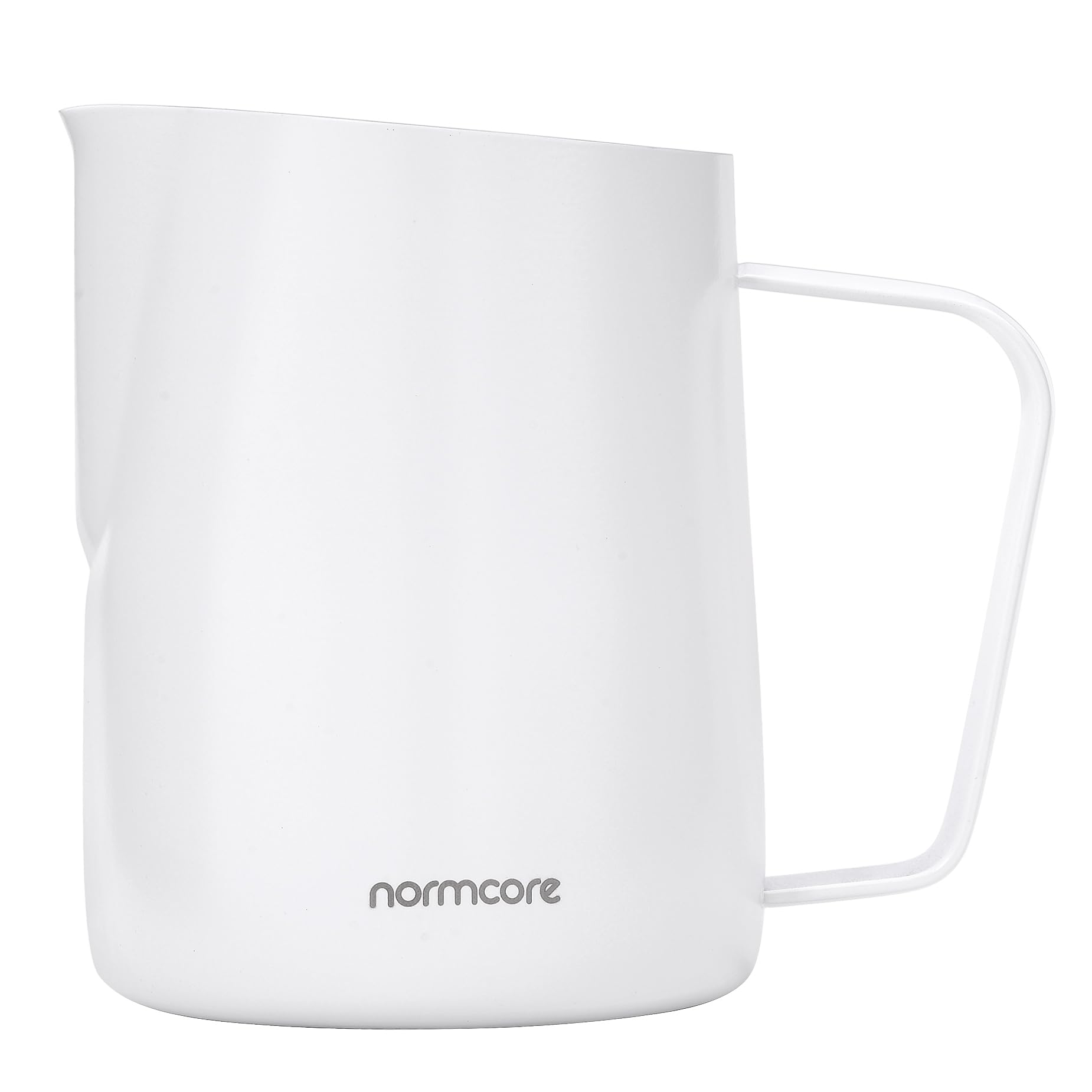 Photo 1 of Normcore Milk Pitcher with Round Spout - Espresso Steaming Pitcher - Milk Frothing Jug - Cappuccino Latte Art Barista Cup - Non-stick coating White - 20.3 oz (600 ml)
