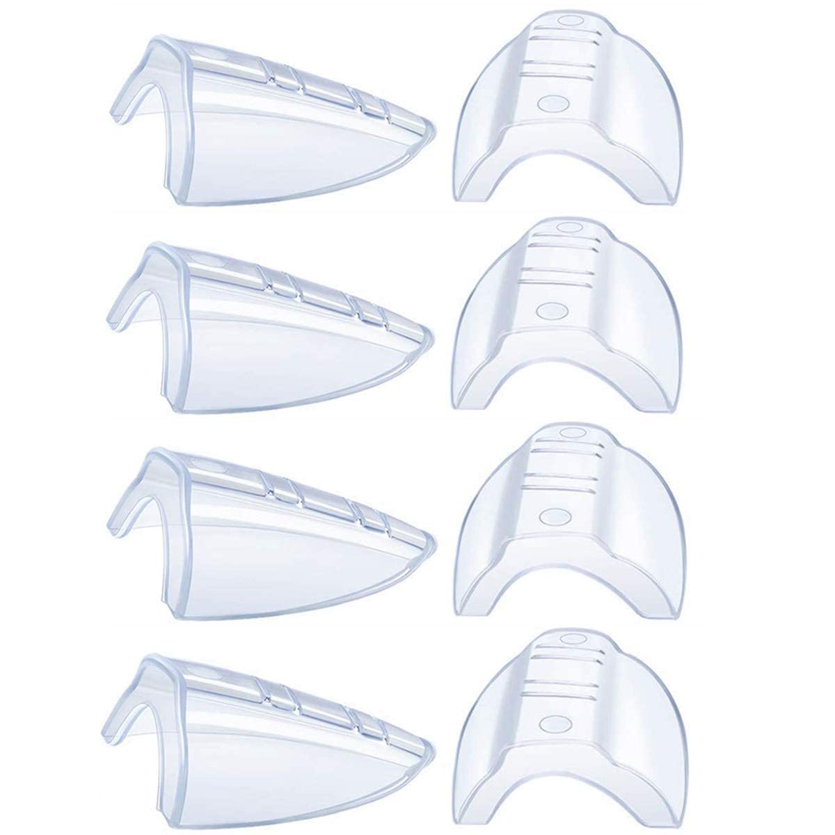 4 Pairs Safety Glasses Side Shields Flexible Clear Glasses Side Safety Protection Shields Slip on Clear Side Shields for Small to Medium Eyeglasses