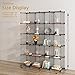 Tespo Wire Storage Cubes Modular Shelving Unit DIY Metal Grid Closet Organizer System, Bookcase, Cabinet (20 Cubes)