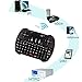 LiiR a32 Mini Portable Handheld 2.4GHz Wireless Keyboard with LED Backlit and Touchpad 72 Keys QWERTY Multimedia Keyboard for Smart TV Box, Media Player