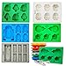 Star Wars Silicone Ice Cube Molds Trays Set of 8 by BestOffer | Candy Chocolate Baking Darth Vader Stormtrooper Han Solo Boba Fett Molds Yoda Tray Jello Soap Bath Bombs Candles Mold with Tongs