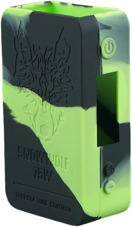 Snow Wolf Mini 75W Silicone Protective Gel Skin Case Cover Sleeve Fits 75 Watt SnowWolf Mini (Green/Black)