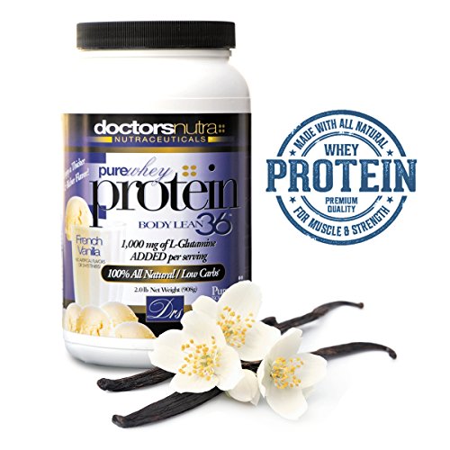 Pure 100% Whey Protein Low Carb Low Fat French Vanilla Flavor Powder All Natural Ultrafiltered with High Branched Chain Amino Acids and 1000 mg L-Glutamine. No Artificial Sweeteners or Flavors. 2 Pounds (Pack of 2) - Thumbnail 4