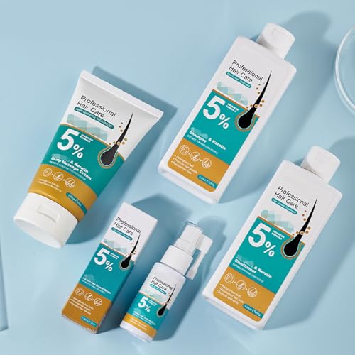 Crema de masaje para el cuero cabelludo con minoxidil al 5%, suero para el crecimiento de las trenzas Minoxidil, acondicionador suavizante para las trenzas (2pcs)