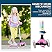 Beleev Scooters for Kids 3 Wheel Kick Scooter for Toddlers Girls Boys, 4 Adjustable Height, Lean to Steer, Extra-Wide Deck, Light Up Wheels for Children from 3 to 12 Years Old(Love Pink)
