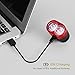 INTEY Tail Light USB Rechargeable, Red Bike Lights, Light Sensor & Intelligent Detection, 6 Modes