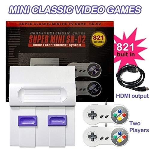Infinite Classic Games Console, Retro Mini Game System, Retro Mini NES Console, Retro Game Console Built-in Games, 821 Classic Games Mini NES Retro Video Game Console, HDMI HD NES Console