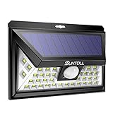 Solar Lights Outdoor, SUNTOLL 40 LED Wireless Motion Sensor Light with 3 Lighting Modes, 270° Wide Angle, IP65 Waterproof, Super Bright Security Wall Light for Front Door, Yard, Garage, Patio, Pathway