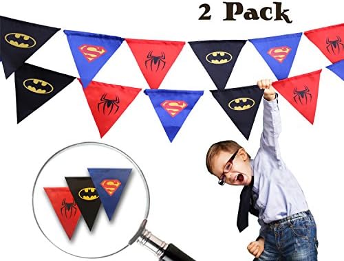 KidsLuvFun Party Banner Set Of 2 - For Theme Party - Birthday Party - Kids Room Decoration - Makes A Great Gift - For Boys