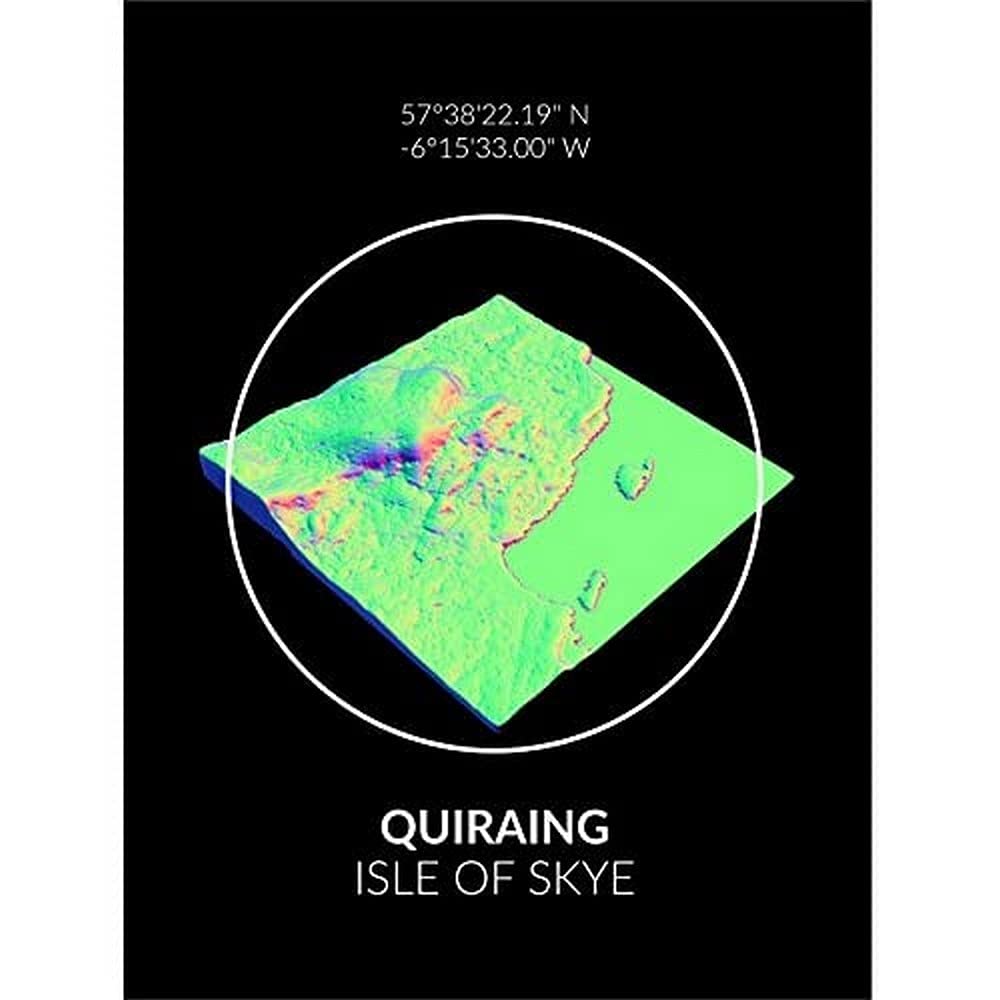 Wee Blue Coo Quiraing Mountain Topography Isle of Skye Scotland Canvas Art Print