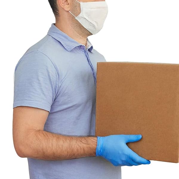 SYNTHETIC VINYL EXAM GLOVES – LATEX-FREE & POWDER-FREE – X-LARGE (BOX OF 100) BLUE