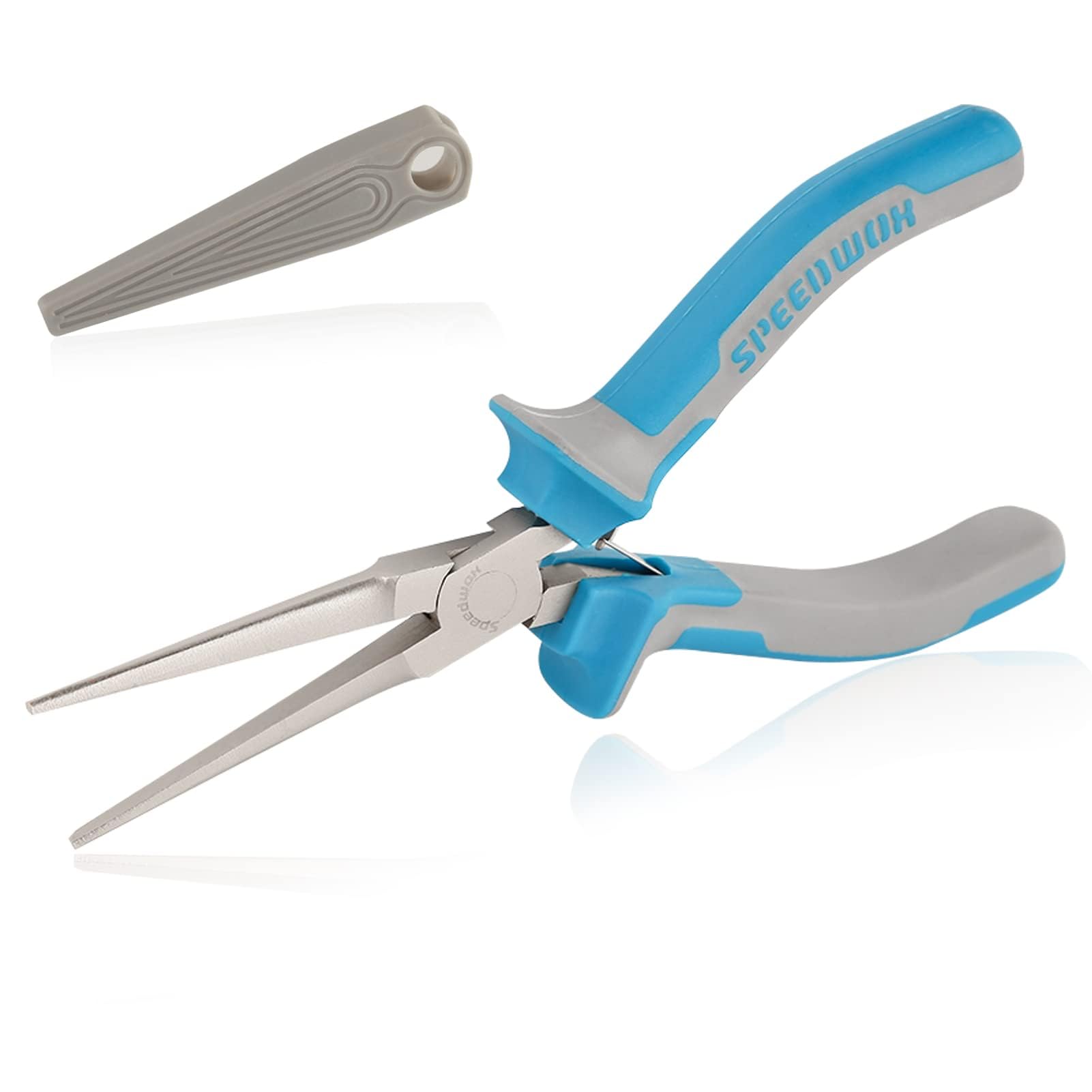 SPEEDWOX 6 Inches Needle Nose Pliers for Jewelry Making Mini Extra Long Nose Thin Needle Nose Pliers Smooth Jaws Plyers with Protective Cover Precision Wire Looping Small Jewelry Making Tools — image 1