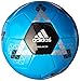 adidas Unisex Starlancer Club Soccer Ball, Solar Blue/Black/Silver Metallic, 4