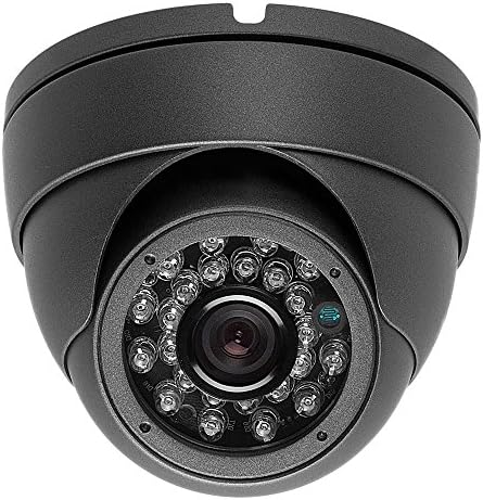 2 Megapixel 1080P Dome IR HD-CVI HD-TVI AHD CVBS 700TVL (4 Options in 1) Camera 24IR 2.8mm Wide Angle Lens Vandalproof Small Indoor Outdoor Aluminum Housing Security Camera for Gray Color