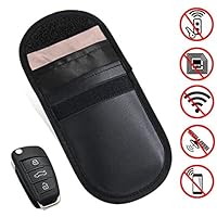 Car Key Signal Blocker Case, Keyless Entry Fob Guard Signal Blocking Pouch Bag, Antitheft Lock Devices, Healthy Cell Phone Privacy Protection Security WiFi/GSM/LTE/NFC/RF Blocke