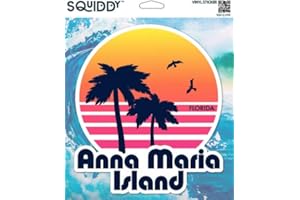 Squiddy Anna Maria Island Florida - Vinyl Sticker Decal for Phone, Laptop, Water Bottle (3" high)