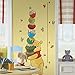 RoomMates Pooh & Friends Peel and Stick Metric Growth Chart Wall Decals,Multicolor