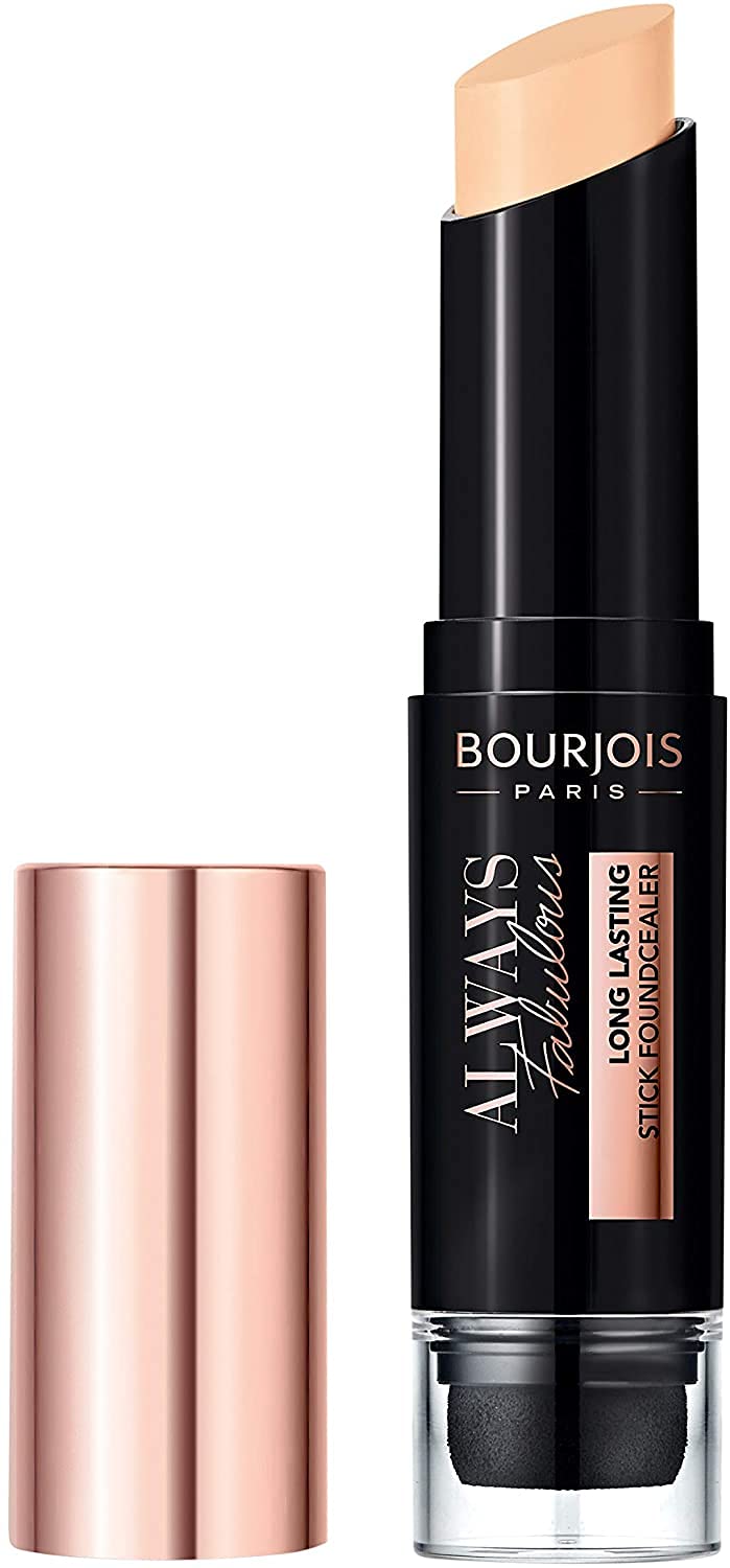 Bourjois Always Fabulous 24 Hour 2-in-1 Foundation and Concealer Stick with Blender, 100 Rose Ivory, 1 Count (Pack of 1)