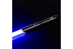 YDDSABER Dueling Lightsaber Zero 1 Black Series | Swing Light Sabers | FOC FX Sabers with 3 Sound Fonts | Heavy-Duty Light Sword | Black Metal Hilt for Adults, Boys, Teens (Blue)