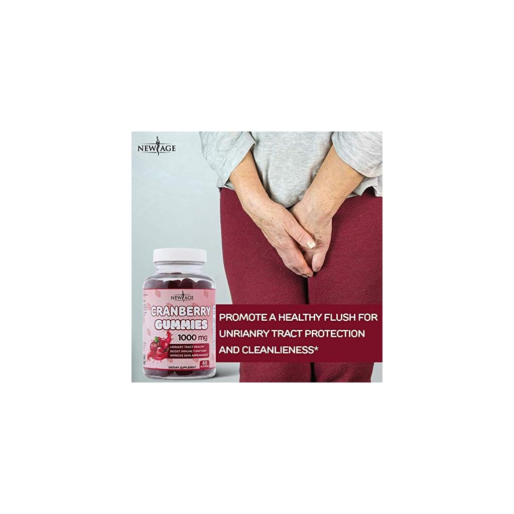 NEW AGE Cranberry Gummies Urinary Tract Health Gummies 1000mg