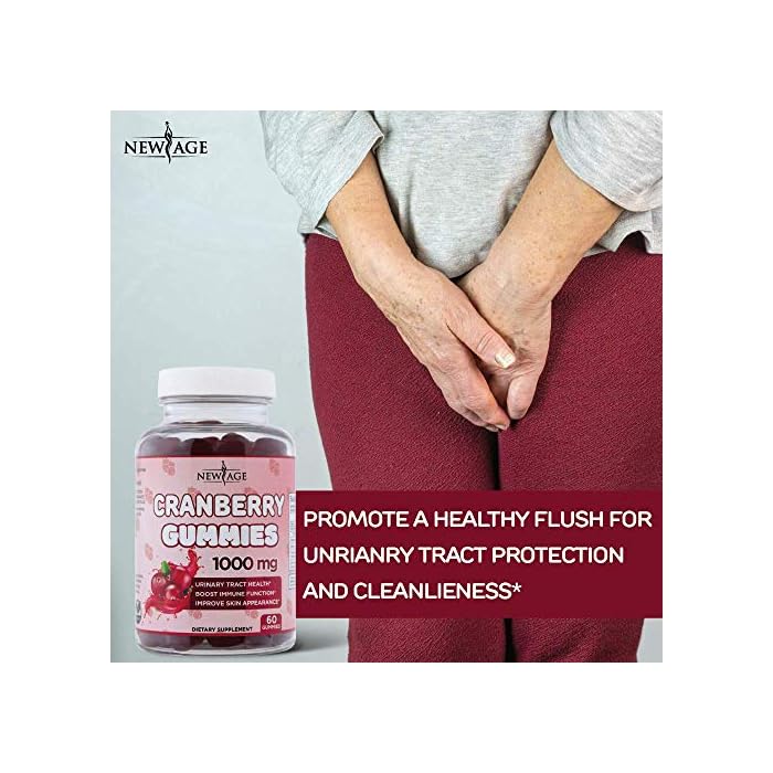 NEW AGE Cranberry Gummies Urinary Tract Health Gummies 1000mg