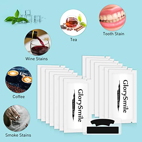 GlorySmile Professional Teeth Whitening Strips kit with Blue LED Light Dental Whitener Professional & Express Whitening Strips Kits Whitener Strips