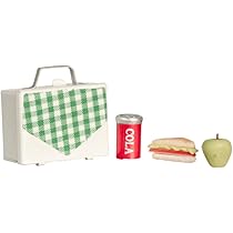 International Miniatures 1:12 Scale Dollhouse Lunch Box With Food - White Metal Miniature Set