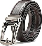 Genuine Leather Belt For Men – Ratchet Dress Belt With Automatic Buckle - 1.25