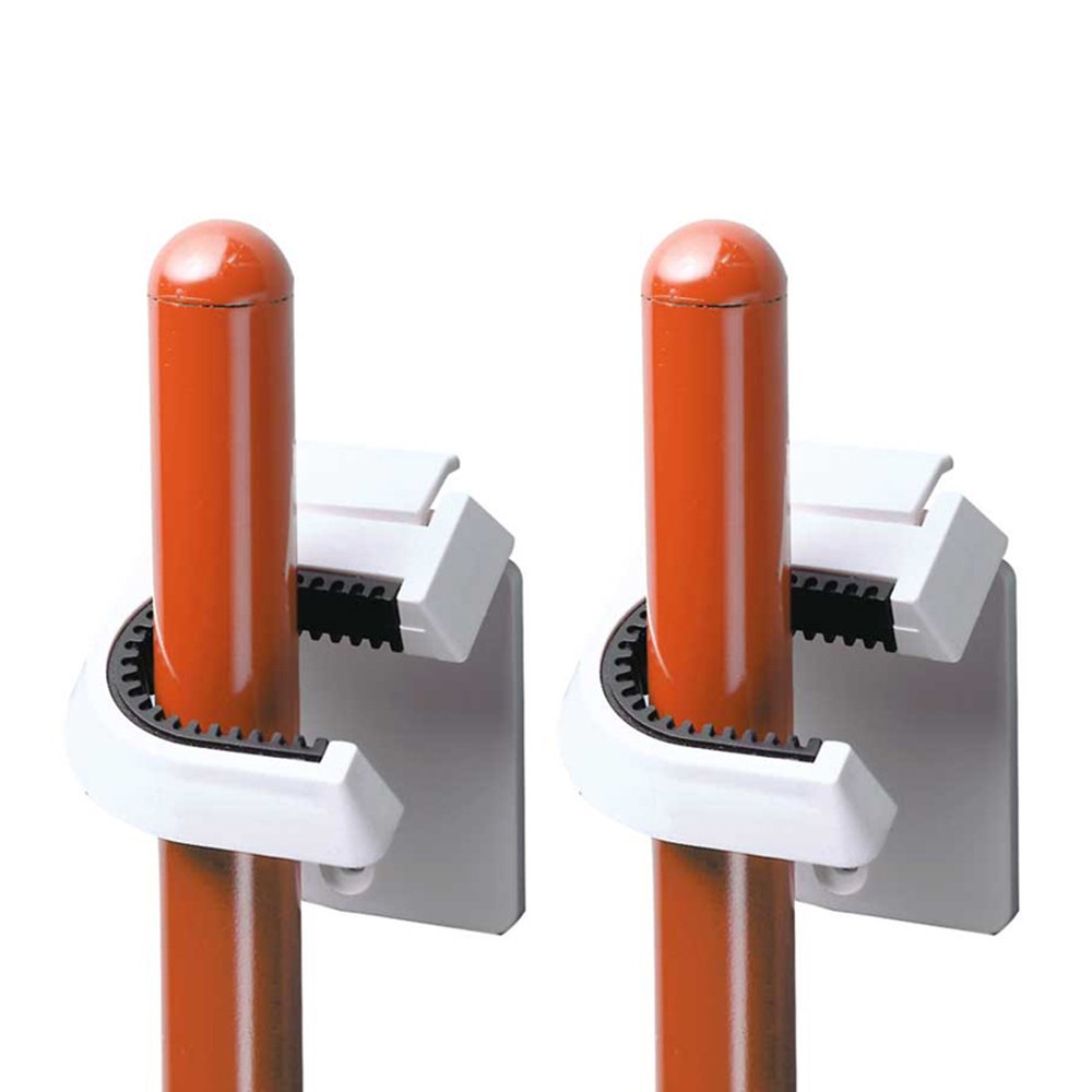 Spectrum Mop & Broom Holder Color White 2 Pack Health