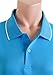 CLOVERY Quick Drying Active Wear Short Sleeve 2-Button Polo Shirt Aqua Medium